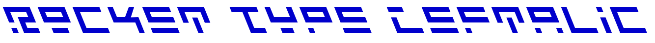 Rocket Type Leftalic 字体